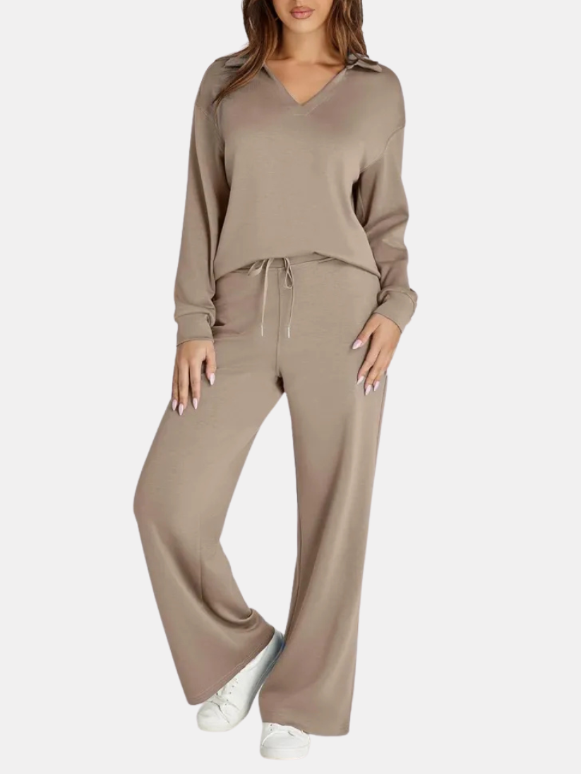 Amelia | Long Sleeve Lounge Set with Trousers