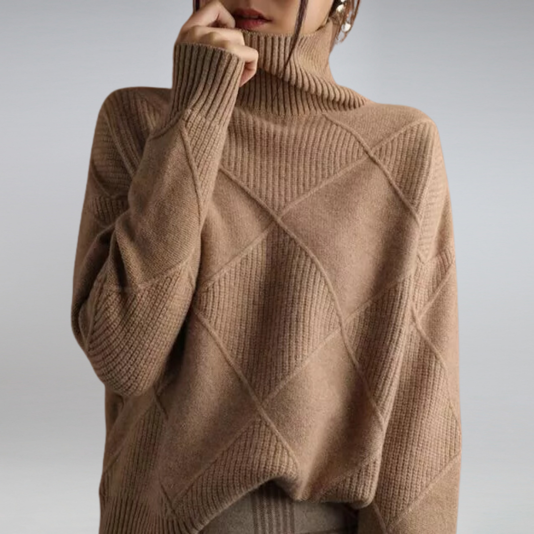 Florence | Relaxed Turtleneck Knit Jumper