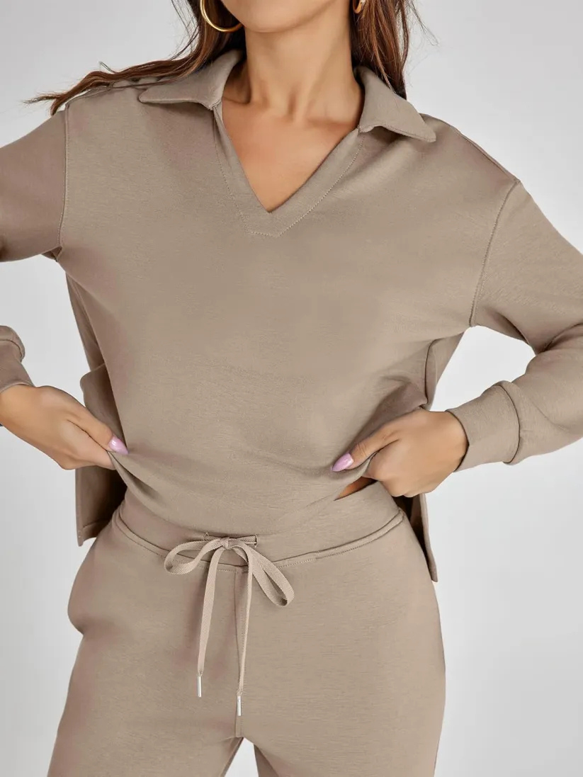 Amelia | Long Sleeve Lounge Set with Trousers
