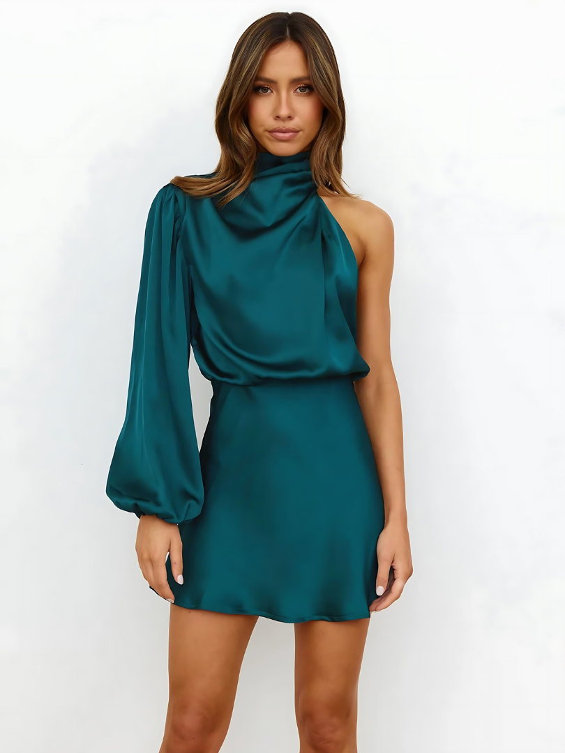 Vivienne | One Shoulder Satin Evening Gown