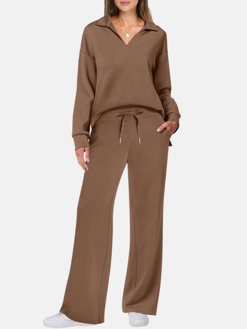 Amelia | Long Sleeve Lounge Set with Trousers