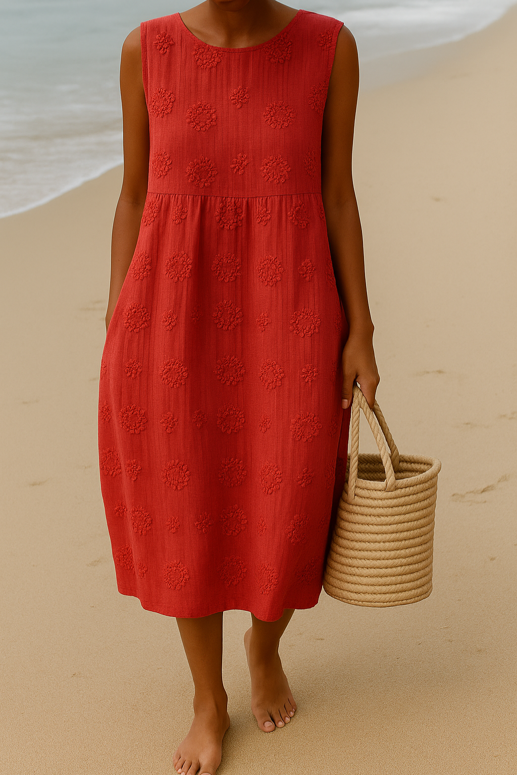 Willow | Floral Boho Sleeveless Midi Dress