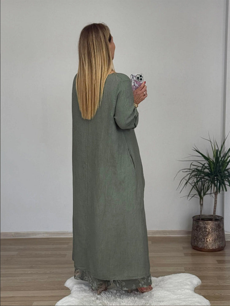 Penelope | Long Sleeve Top & Printed Pants Set
