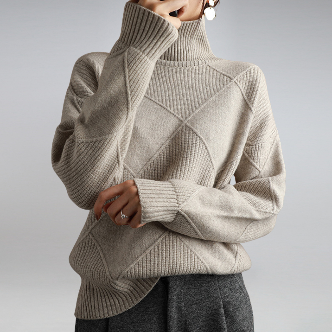 Florence | Relaxed Turtleneck Knit Jumper