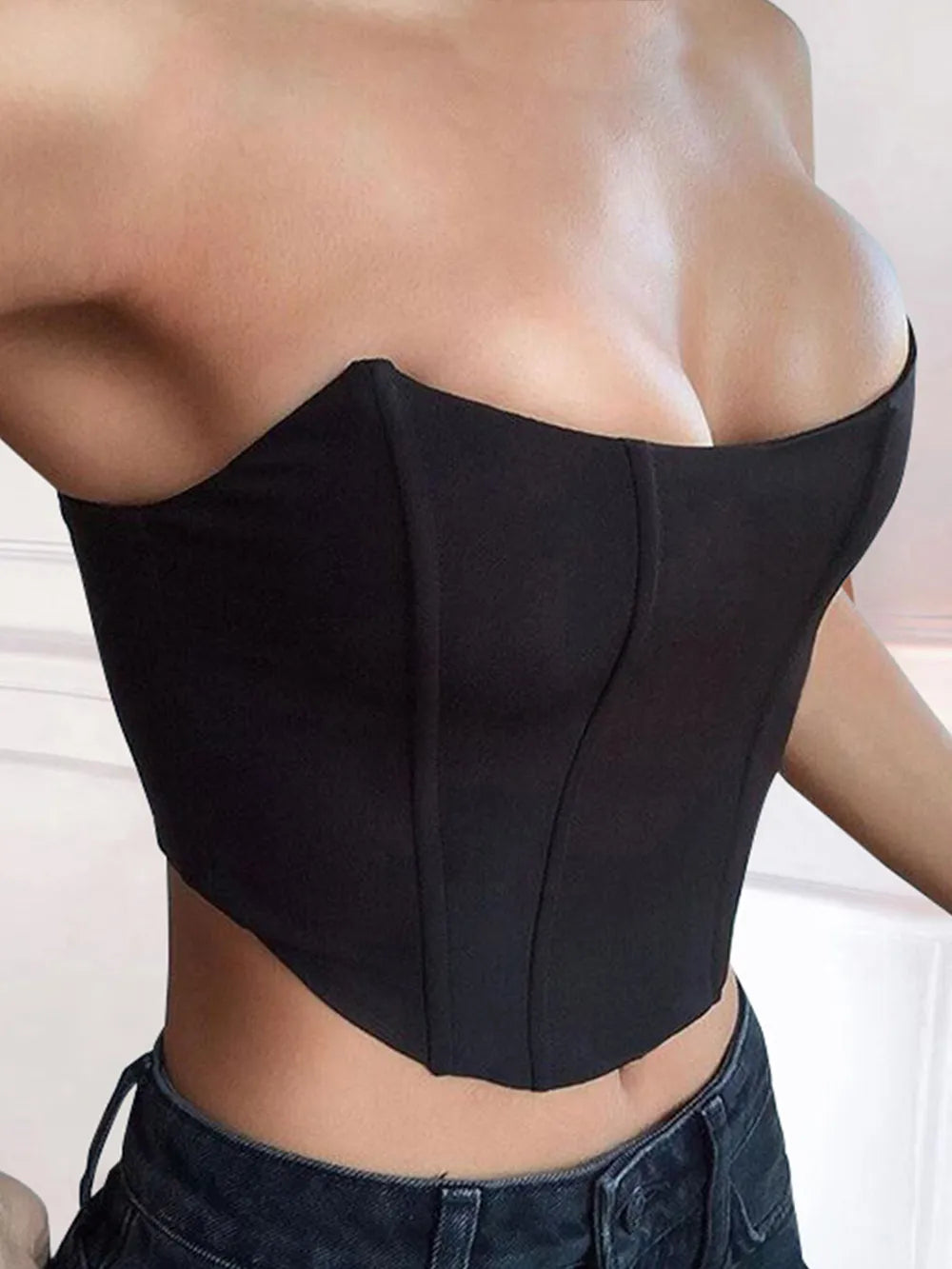 Ava | Strapless Cropped Tube Top