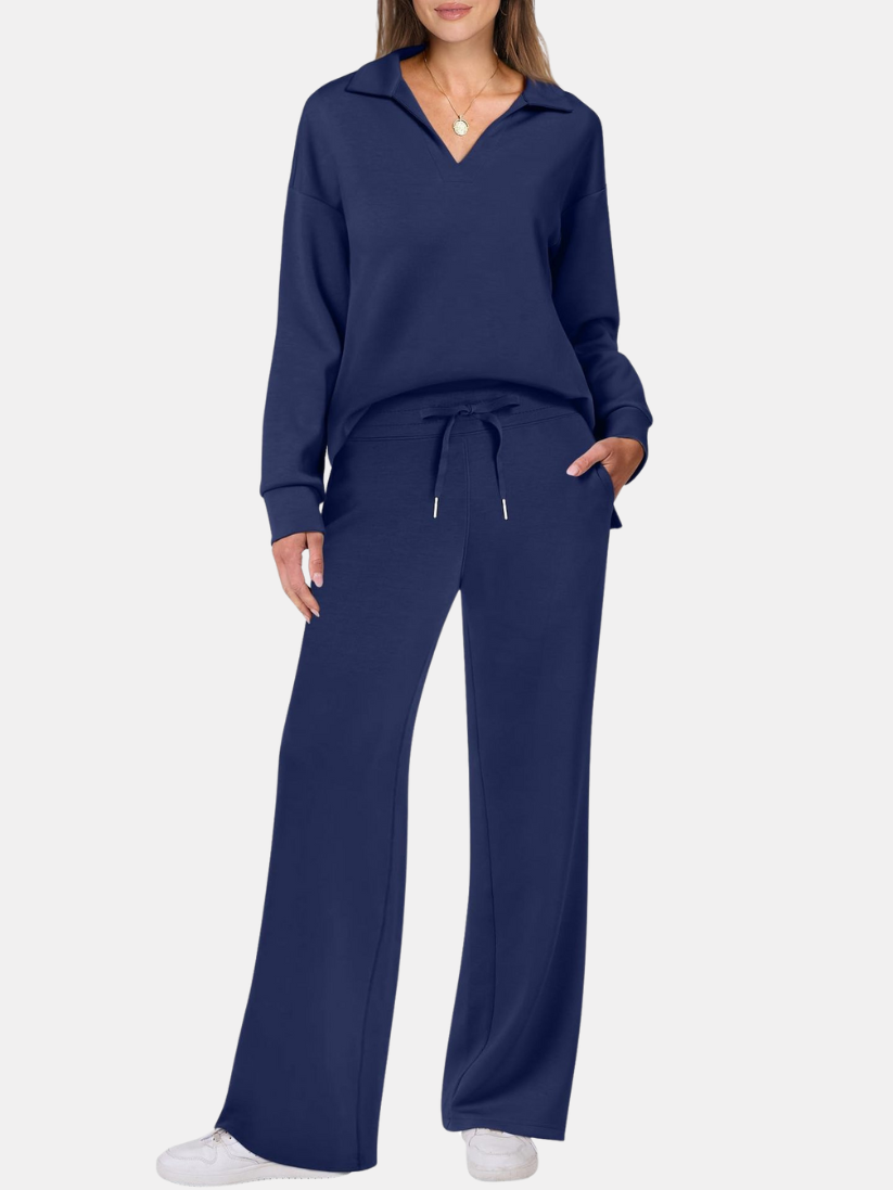 Amelia | Long Sleeve Lounge Set with Trousers