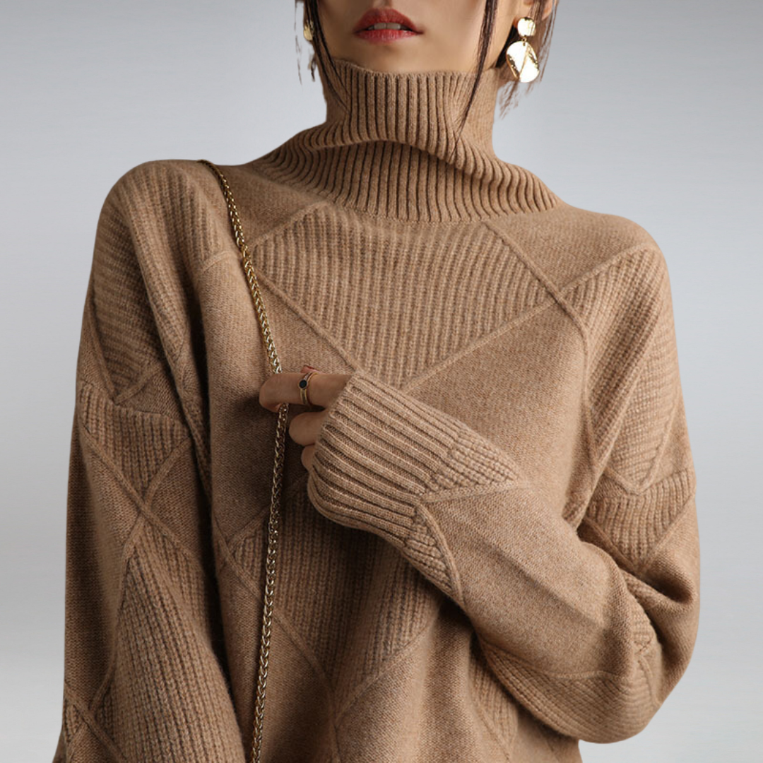 Florence | Relaxed Turtleneck Knit Jumper