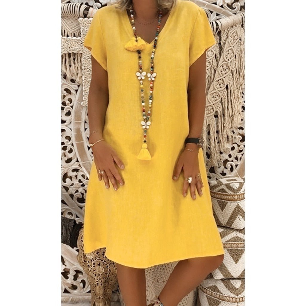 Sophie | Short Sleeve A Line Mini Dress