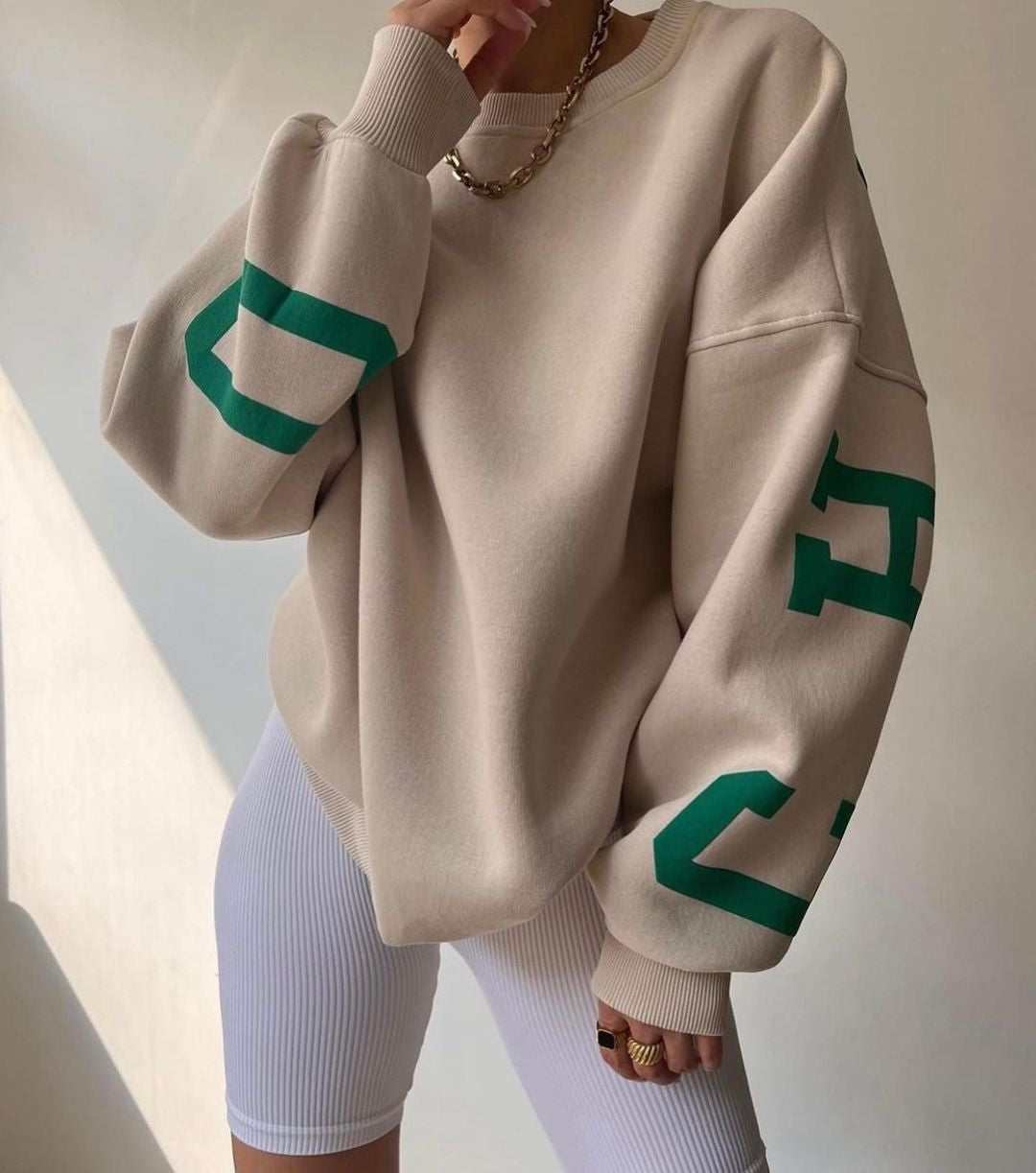 Harper | Oversized Graphic Crewneck Jumper