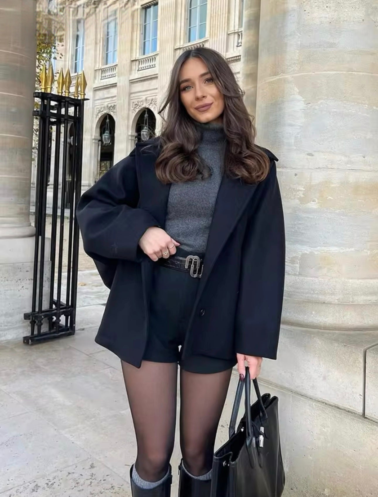 Millie | Wool Blend Jacket Oversized Double Breasted