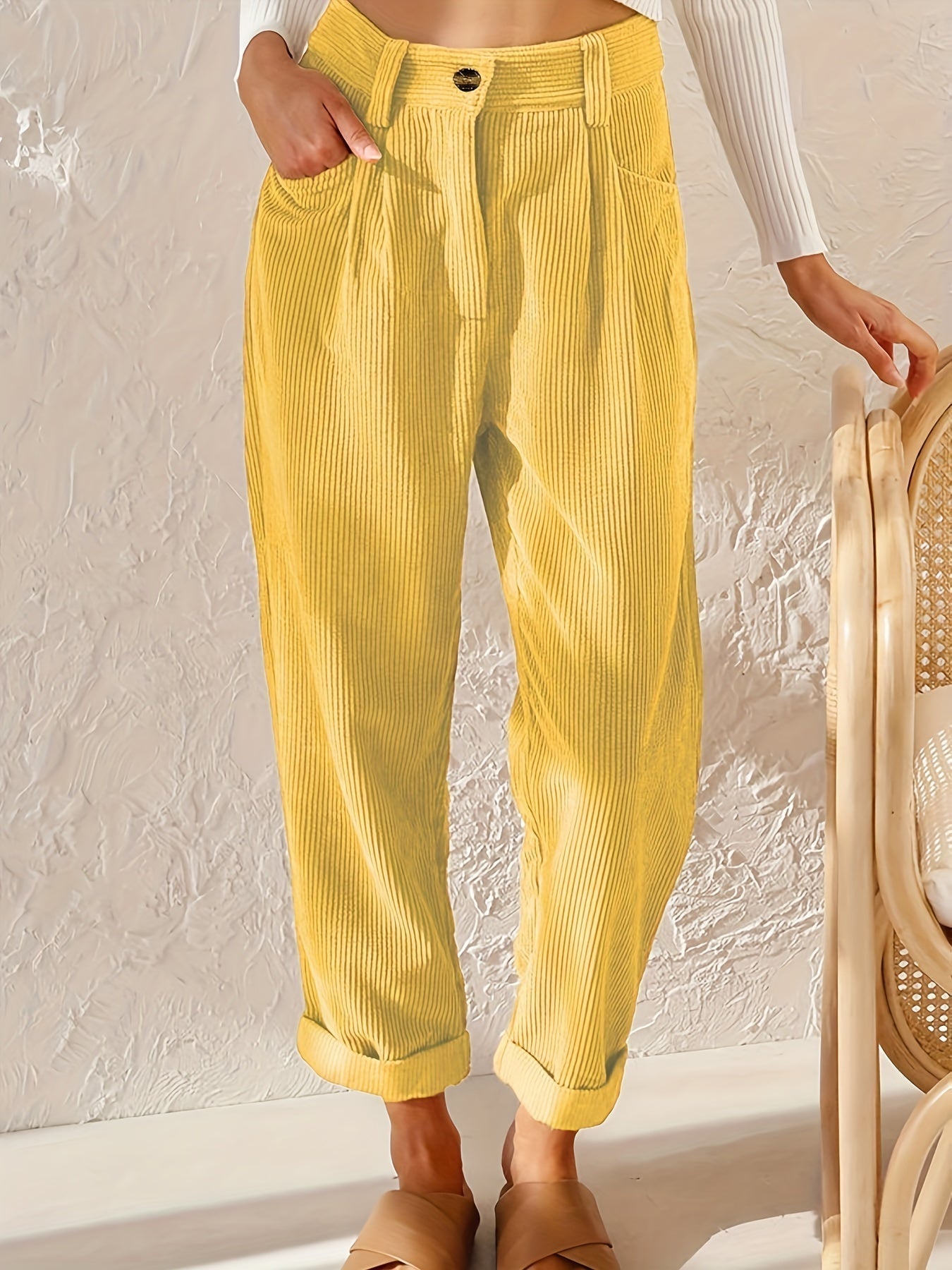 Margot | Straight Leg Corduroy Trousers