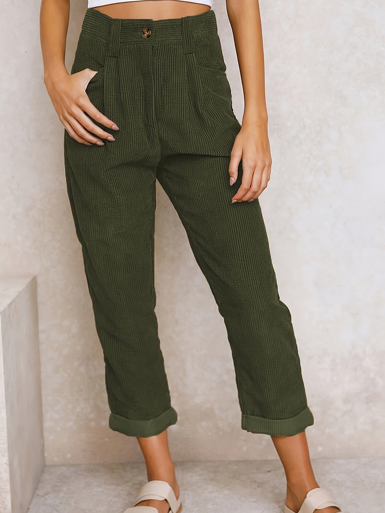 Margot | Straight Leg Corduroy Trousers