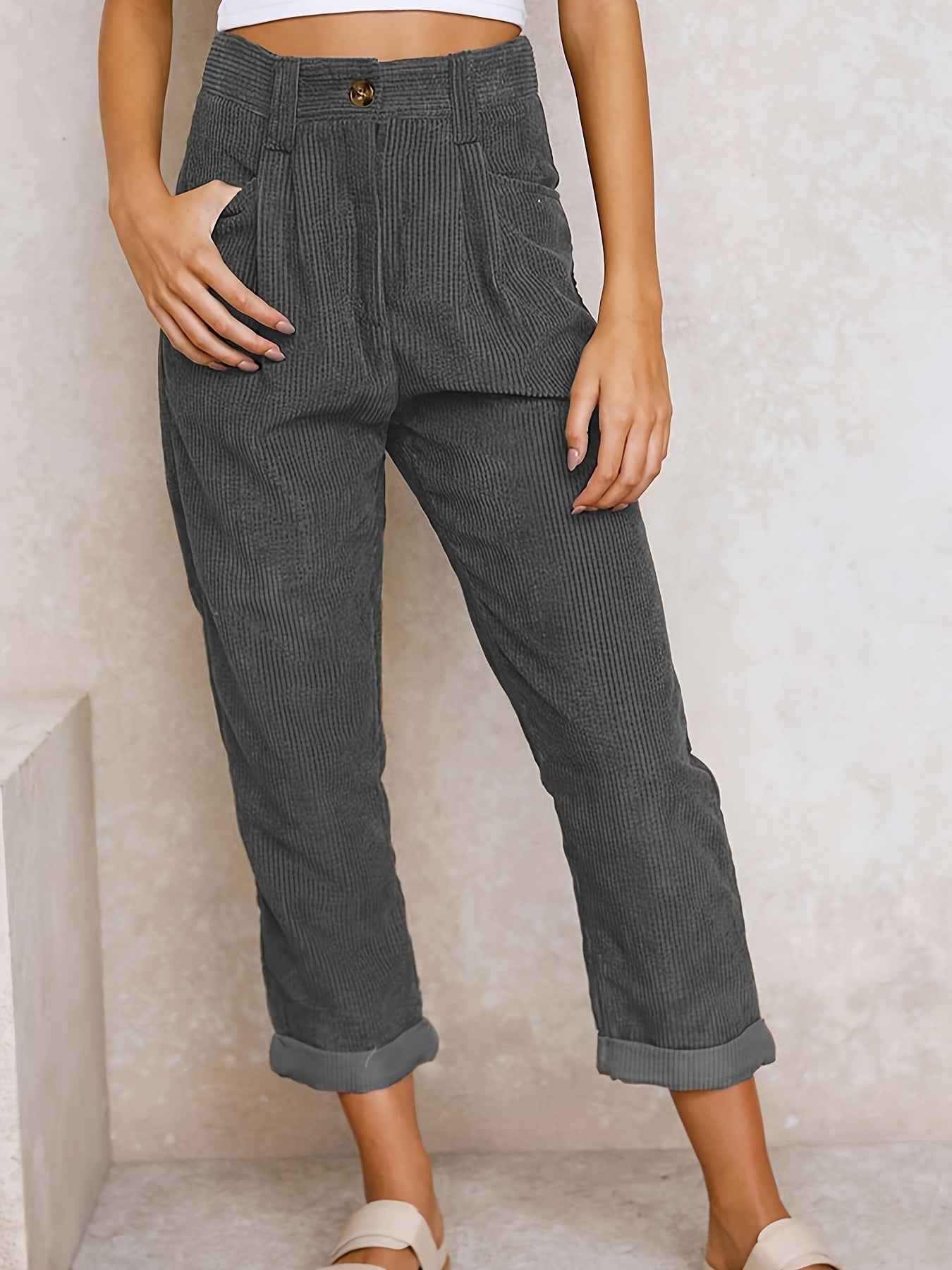 Margot | Straight Leg Corduroy Trousers