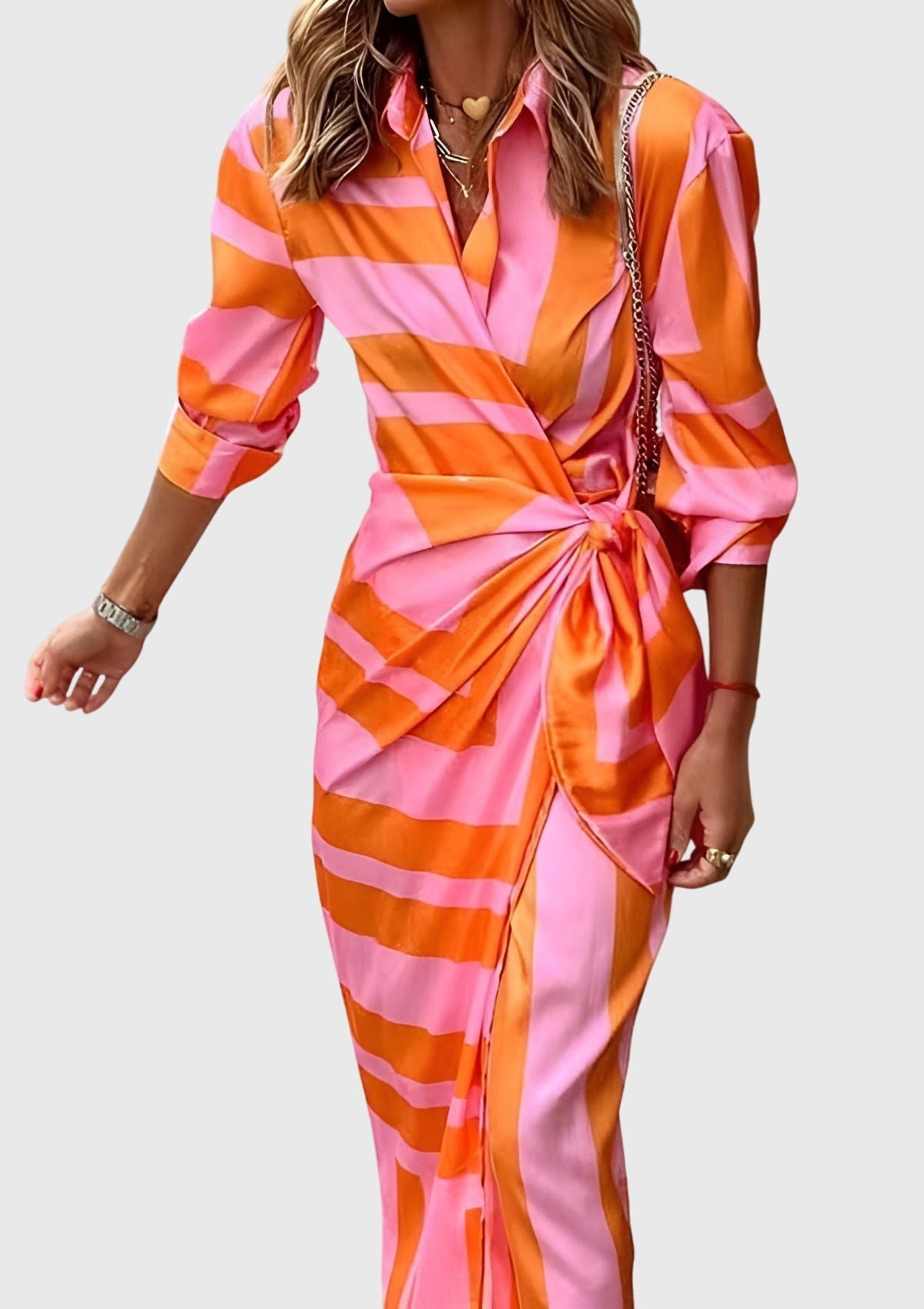 Genevieve | Elegant Printed Wrap Dress
