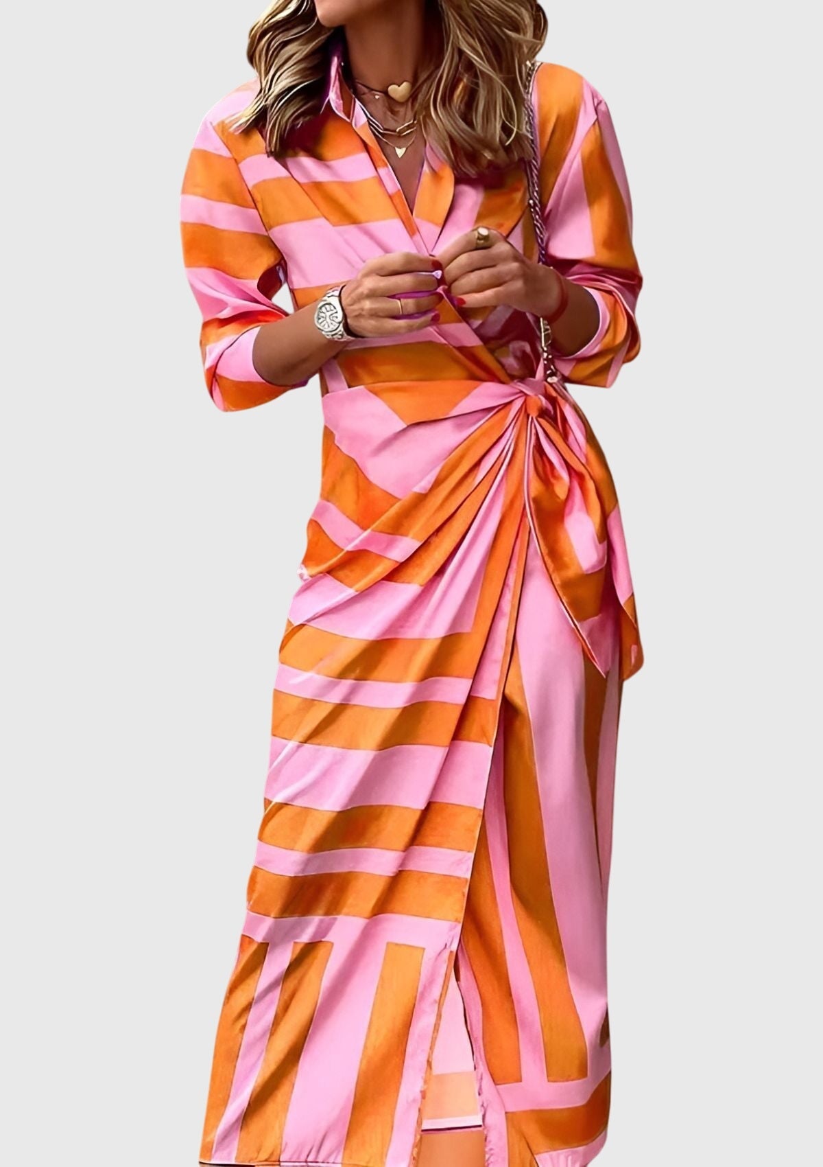 Genevieve | Elegant Printed Wrap Dress