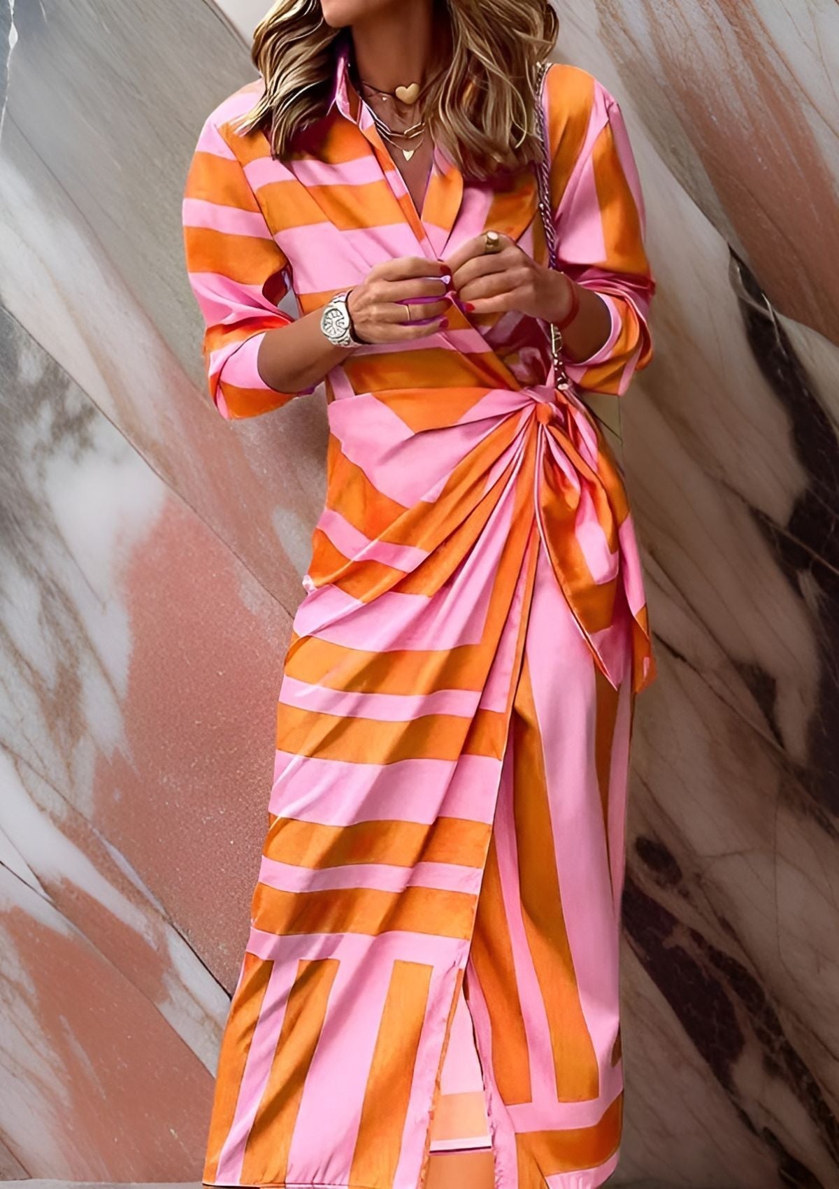Valentina | Elegant Wrap Shirt Dress