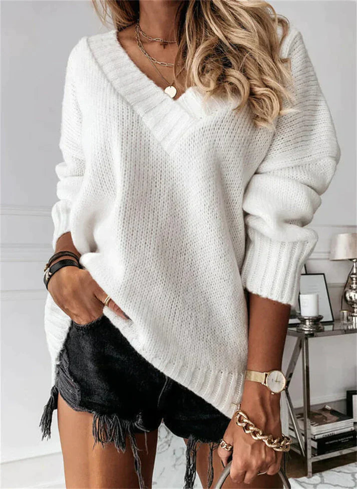 Alice | Soft V Neck Knit Jumper