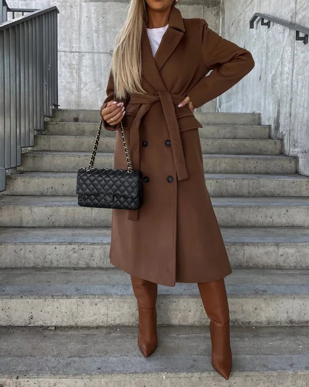 Evelyn | Long Double Breasted Coat