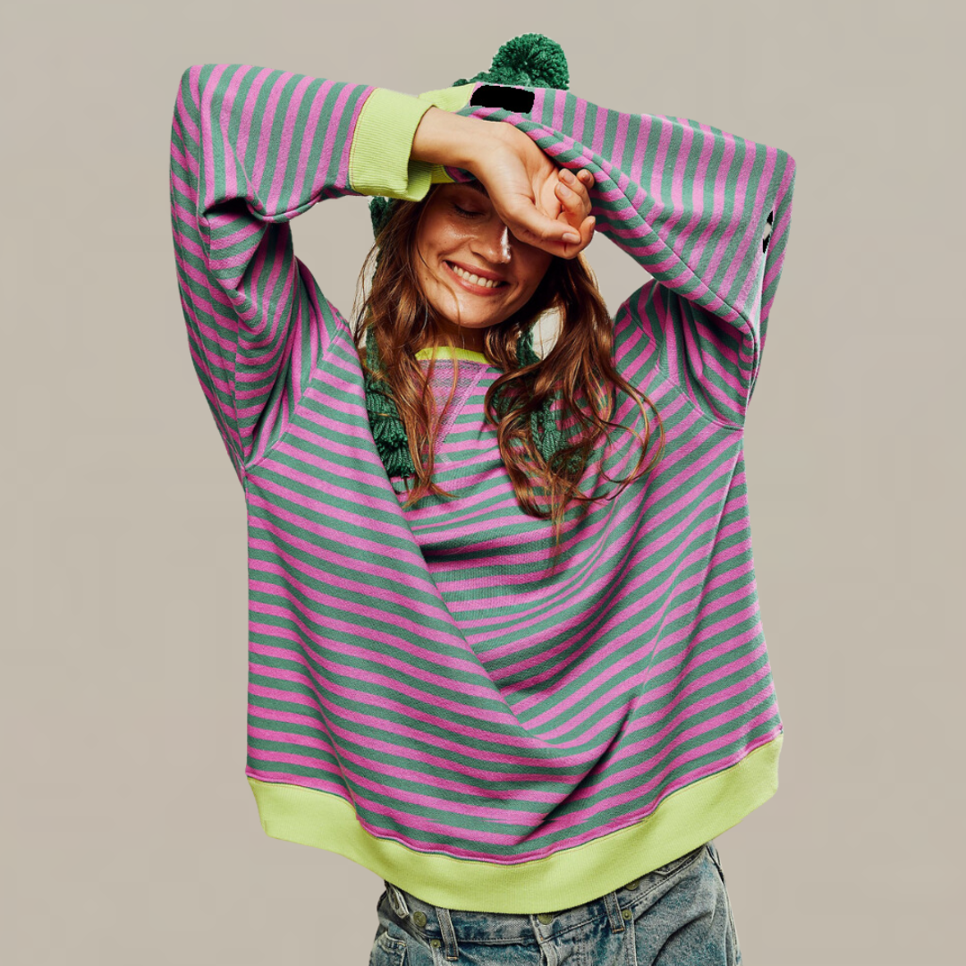 Lucy | Oversized Striped Knit Jumper