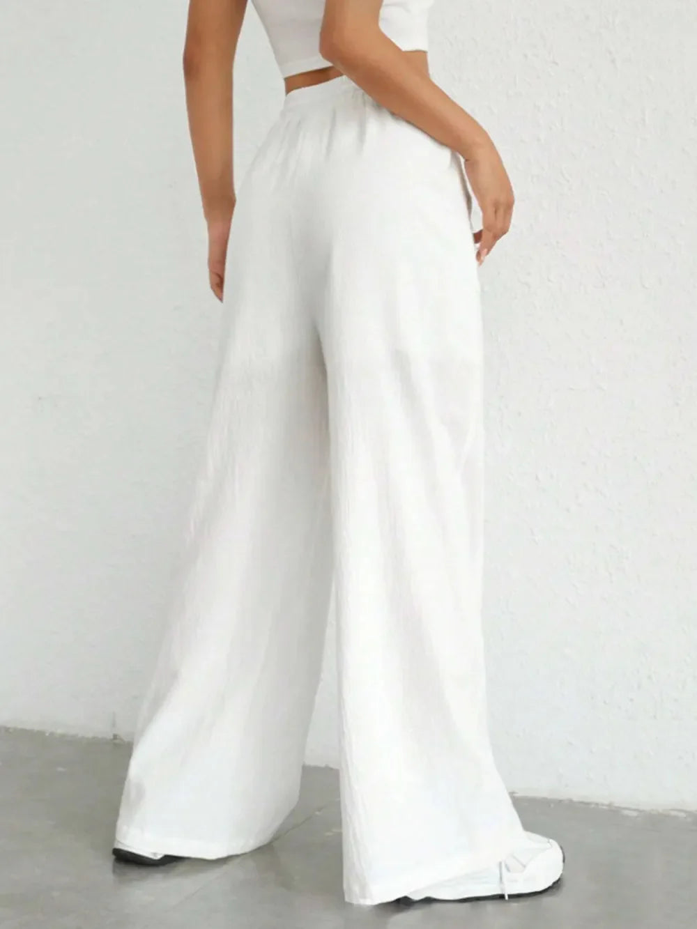 Emily | Drawstring Wide Leg Trousers
