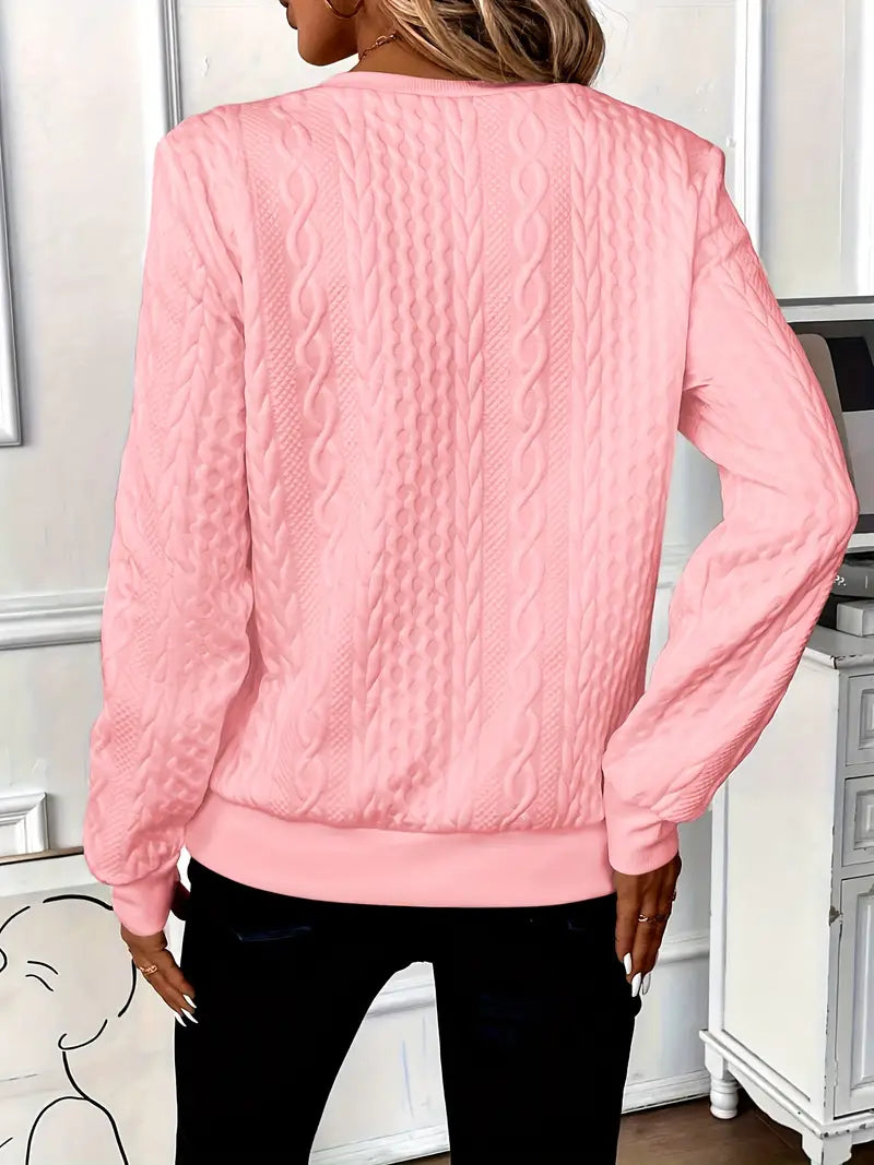 Abigail | Cable Knit Half Zip Jumper