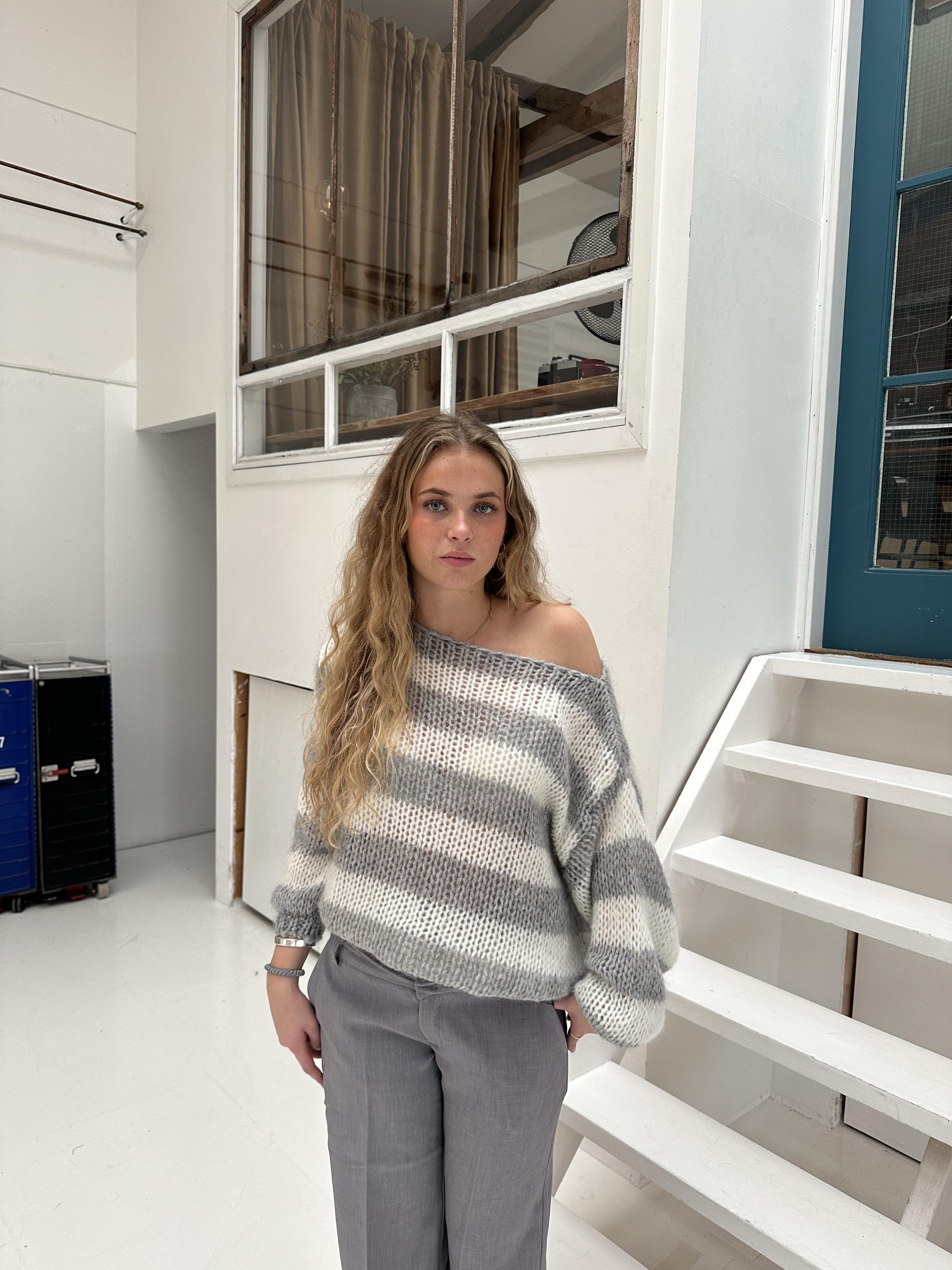 Sadie | Oversized Striped Knit Jumper