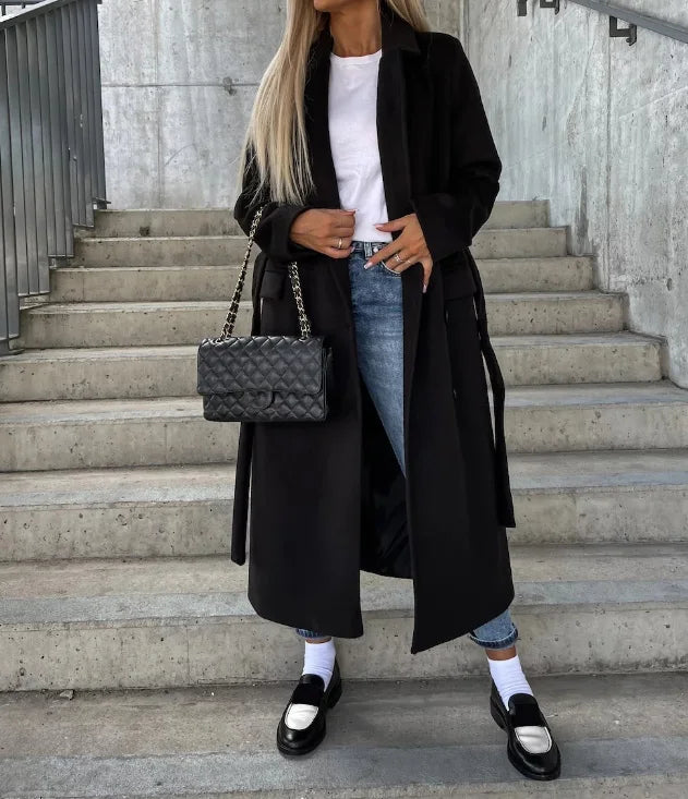 Evelyn | Long Double Breasted Coat