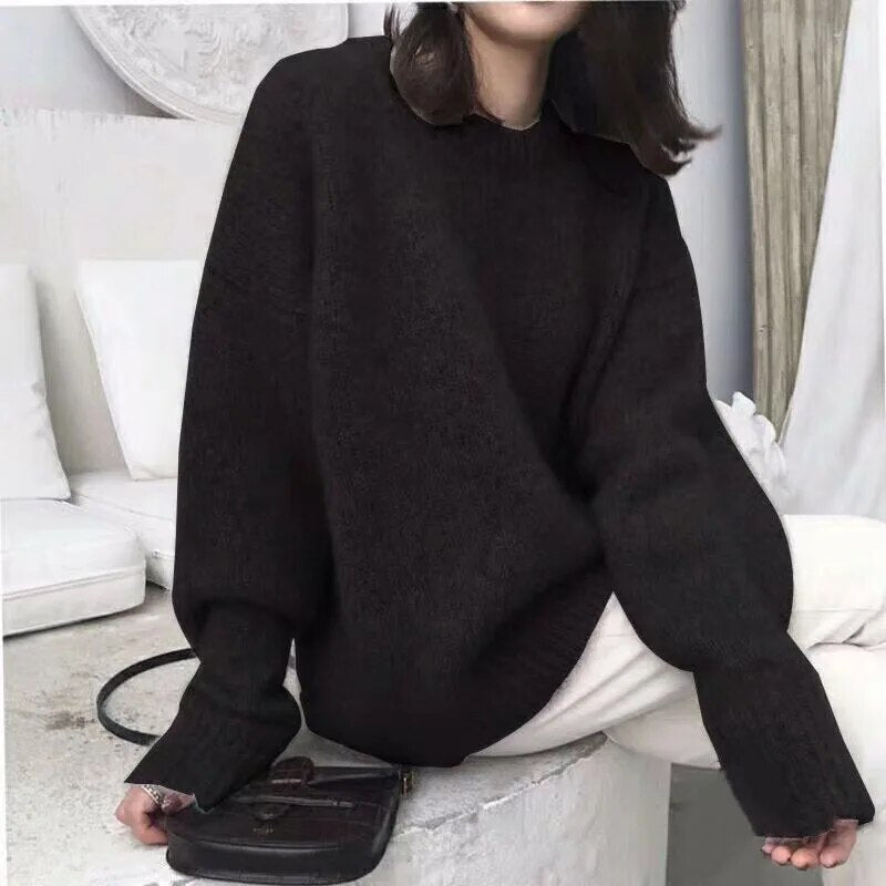 Olive | Oversized Fluffy Knit Jumper