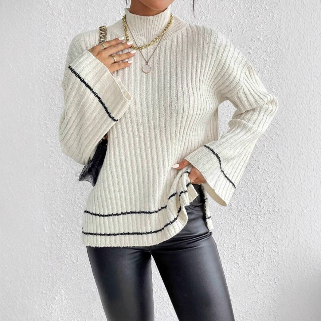 Audrey | Ribbed Knit Jumper with Flare Sleeves