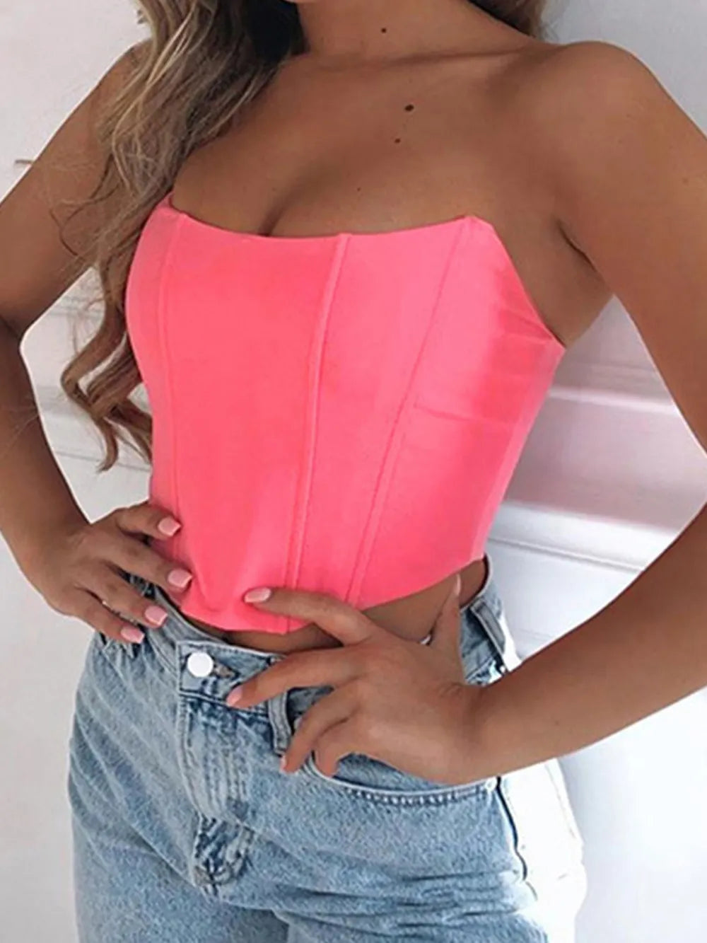 Ava | Strapless Cropped Tube Top