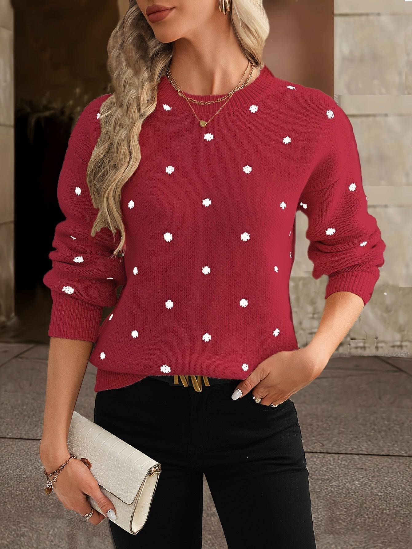 Amelia | Polka Dot Knit Jumper