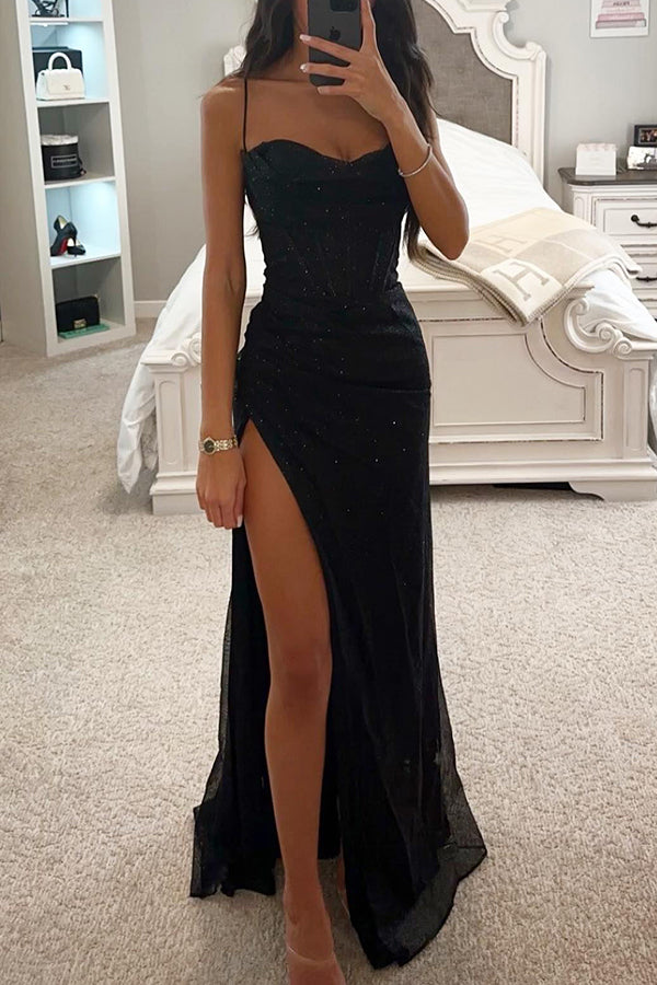 Sophie | Sequin Corset Evening Maxi Dress