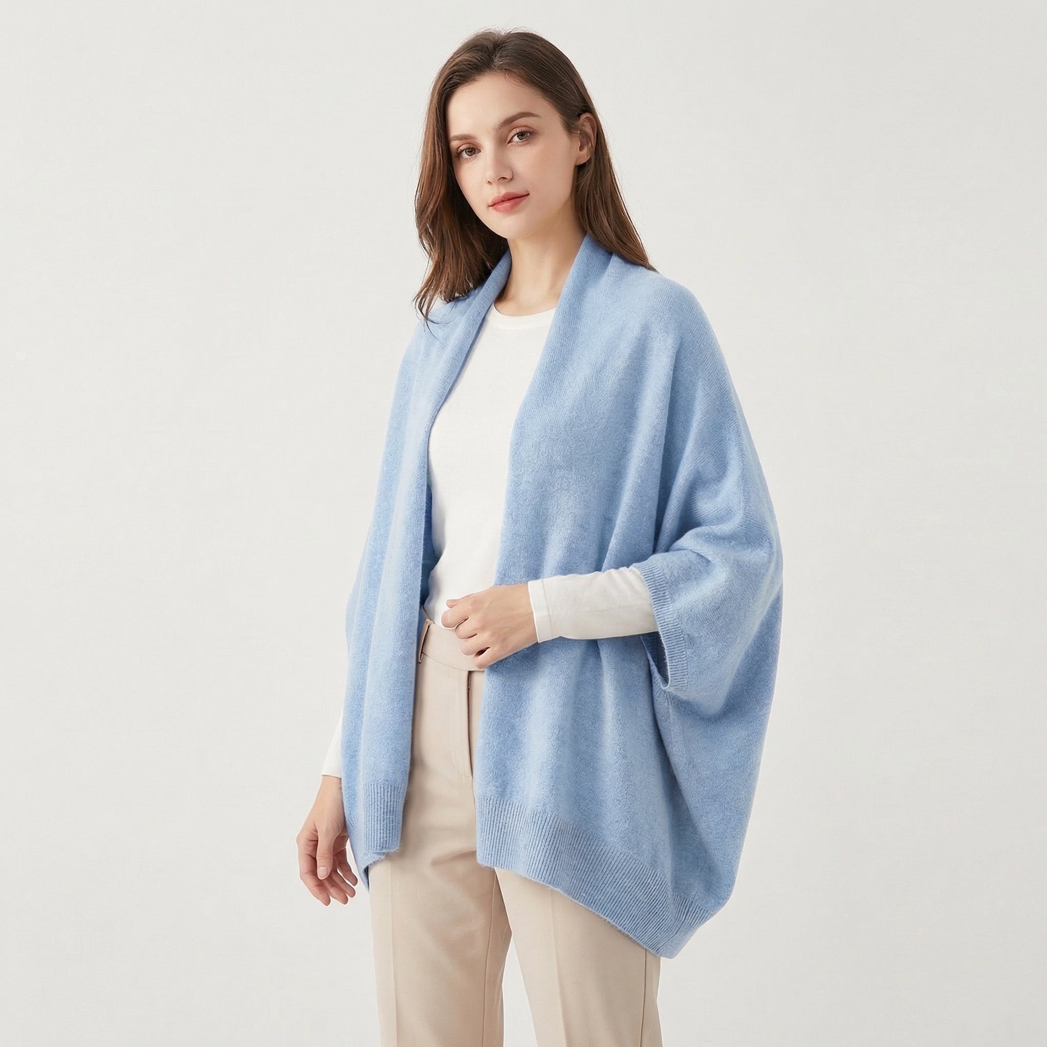 Celia | Cashmere Blend Knit Shawl Cardigan