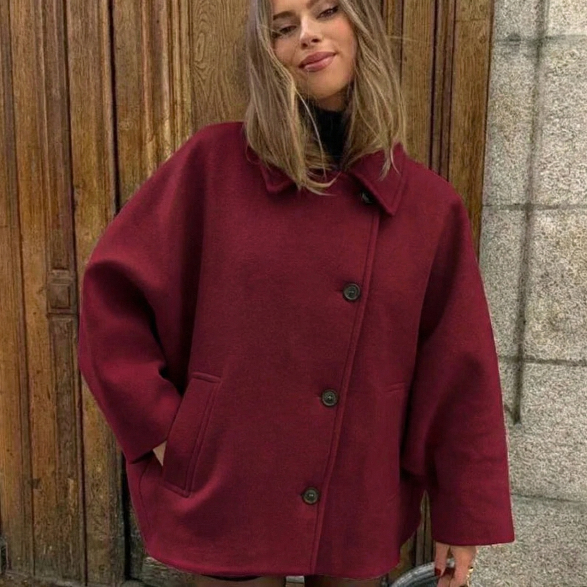 Imogen | Loose Lapel Wool Coat