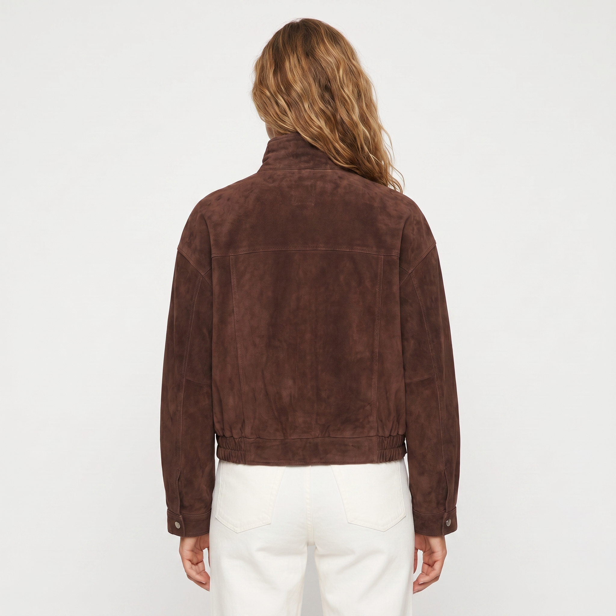 Harlow | Faux Suede Bomber Jacket