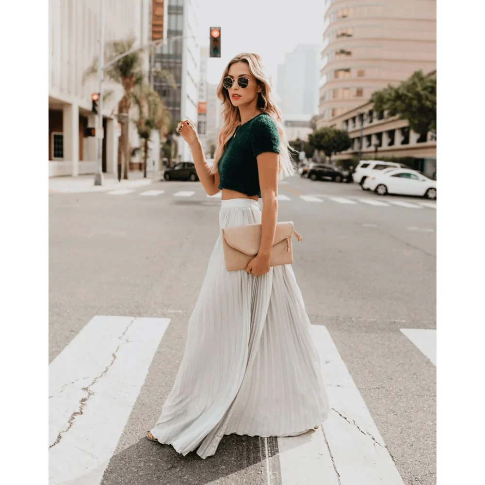 Chloe | High Waist Pleated Wide Leg Trousers