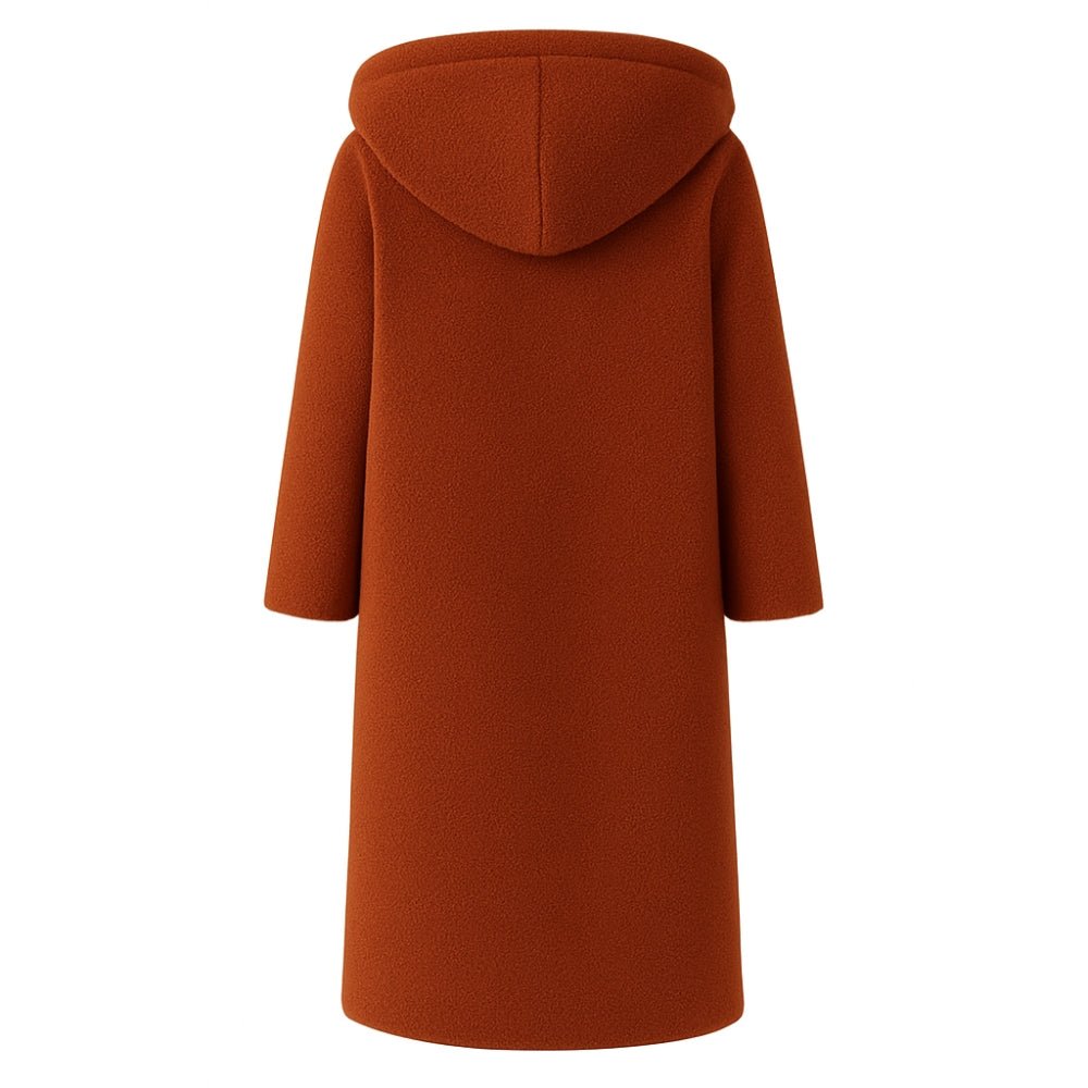 April | Hooded Double-Breasted Teddy Coat