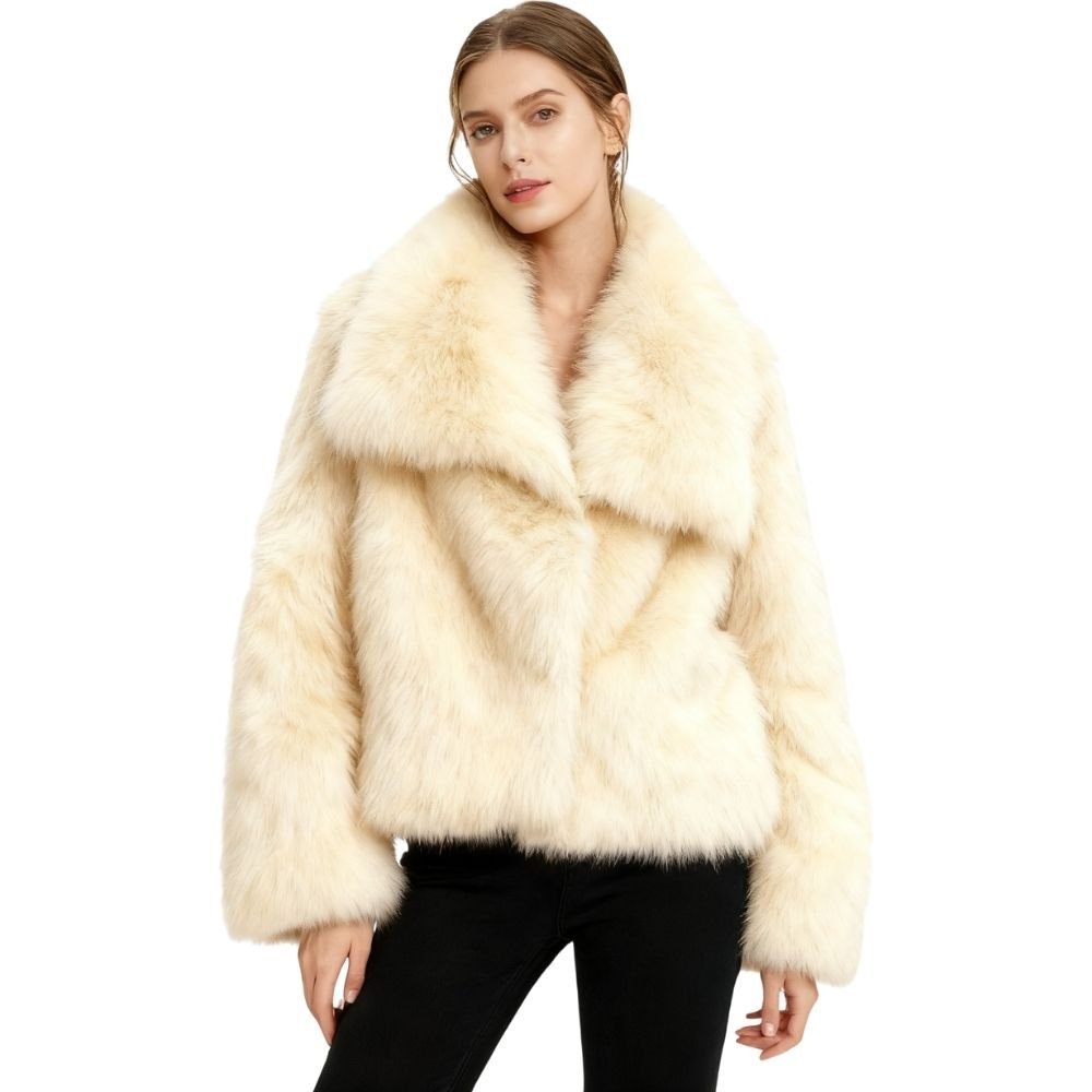 Collete | Shawl Collar Fur Jacket
