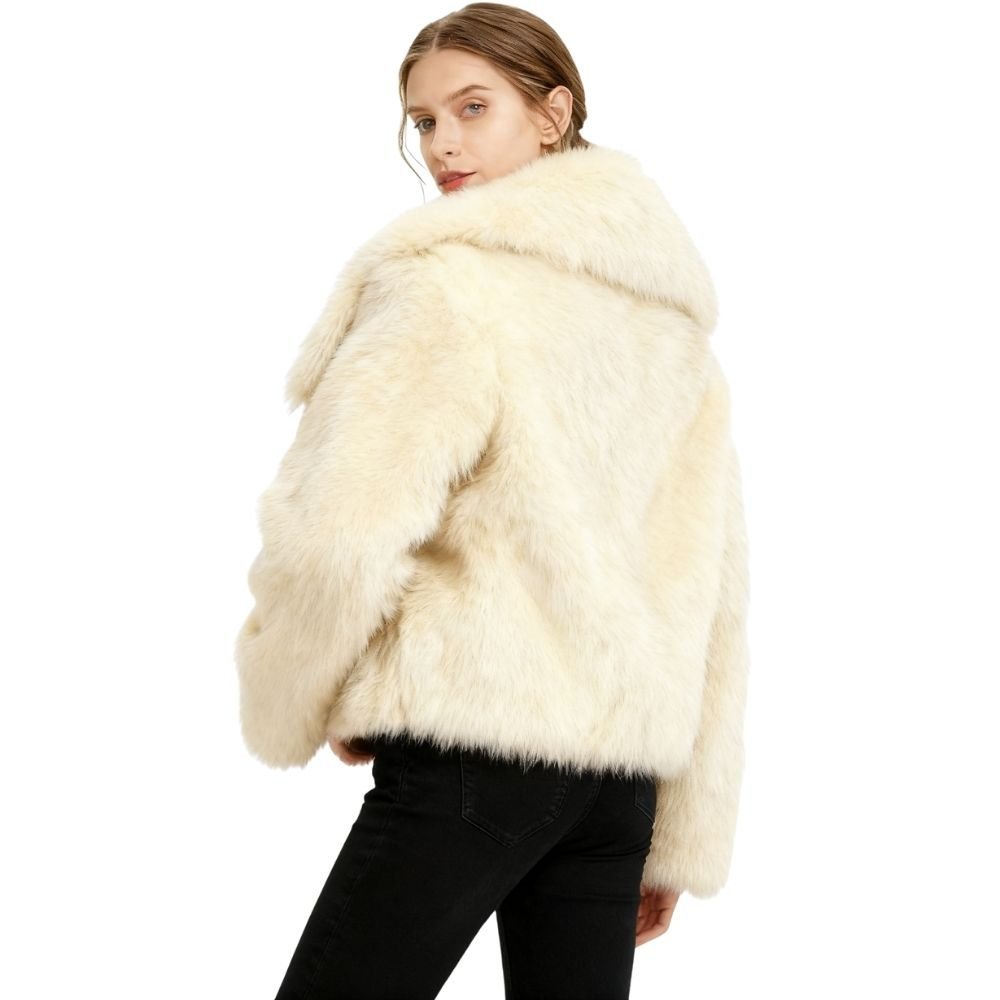 Collete | Shawl Collar Fur Jacket