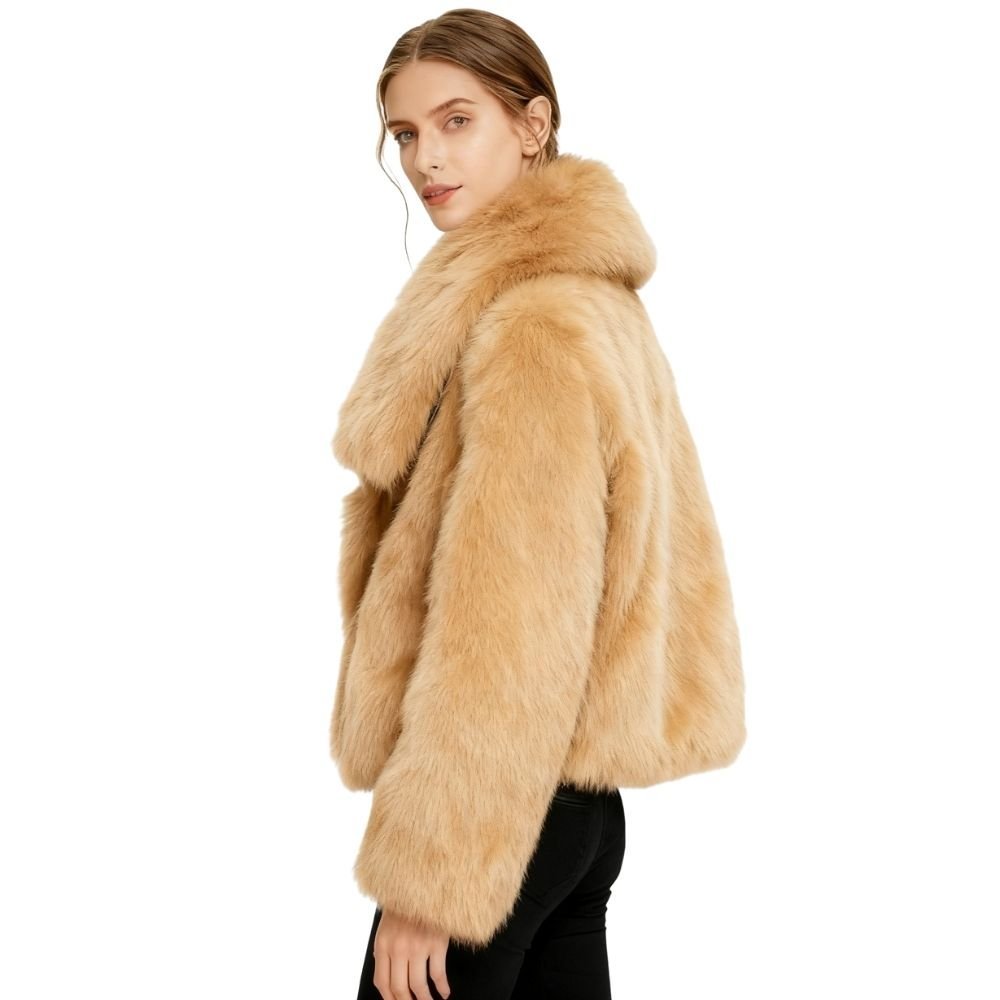 Collete | Shawl Collar Fur Jacket
