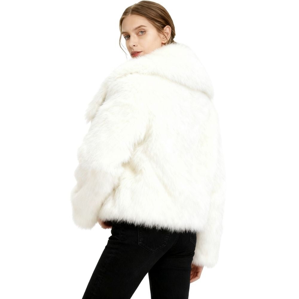 Collete | Shawl Collar Fur Jacket