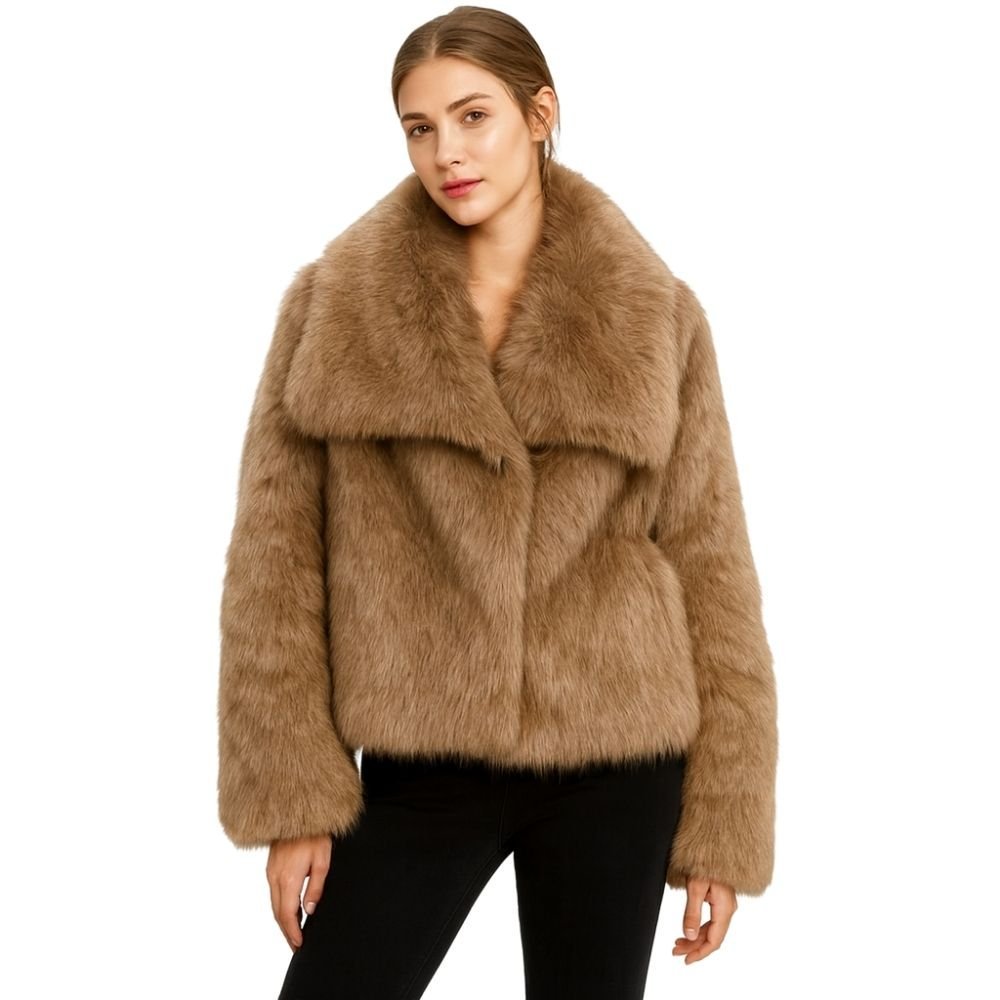 Collete | Shawl Collar Fur Jacket