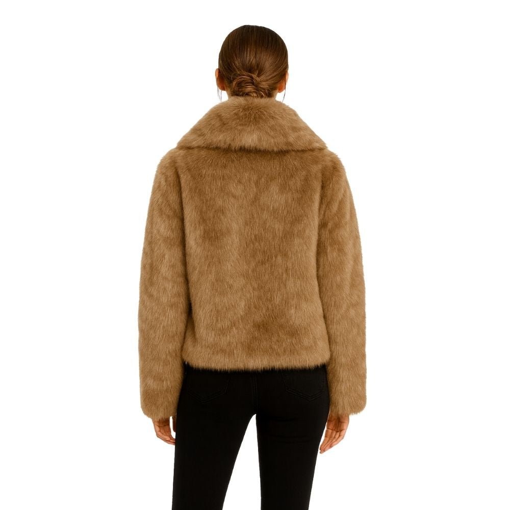 Collete | Shawl Collar Fur Jacket