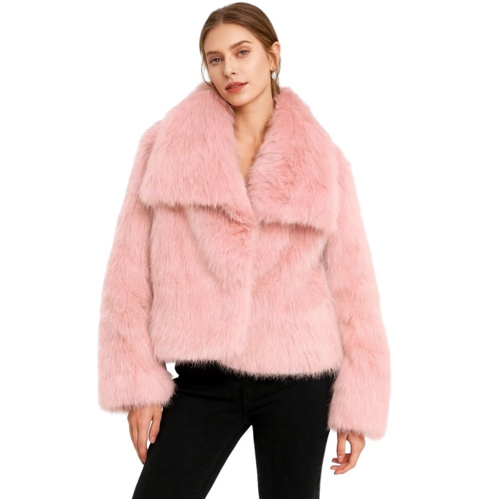Collete | Shawl Collar Fur Jacket