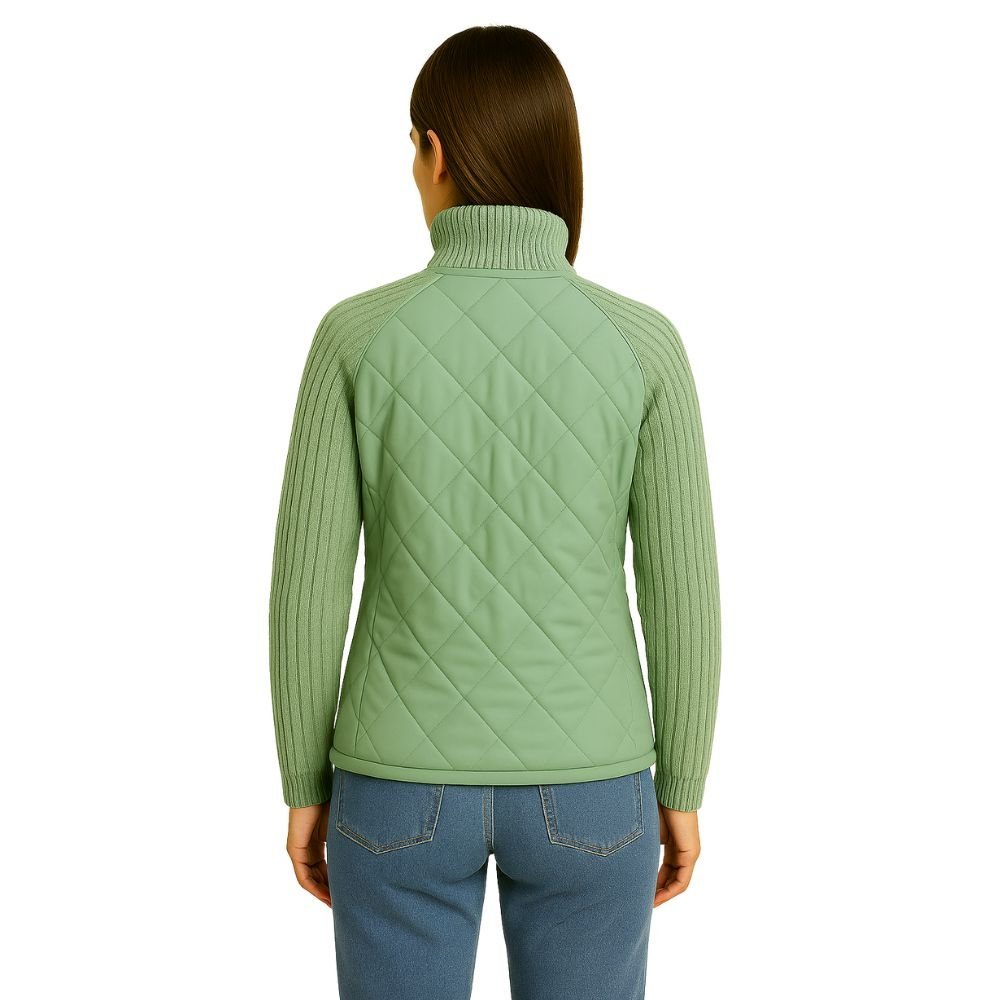 Mika | Quilted Knit-Sleeve Jacket
