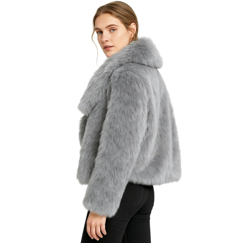 Collete | Shawl Collar Fur Jacket