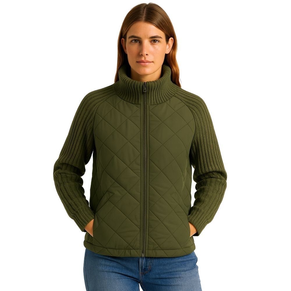 Mika | Quilted Knit-Sleeve Jacket