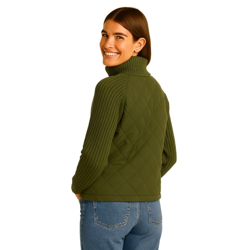 Mika | Quilted Knit-Sleeve Jacket