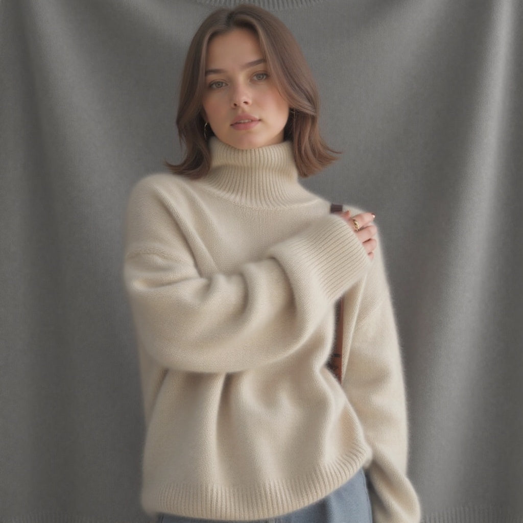 Eleanor | Oversized Turtleneck Knit Jumper
