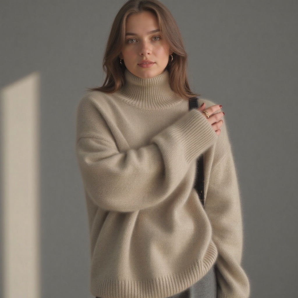 Eleanor | Oversized Turtleneck Knit Jumper
